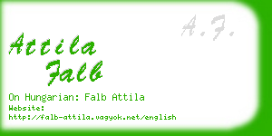 attila falb business card